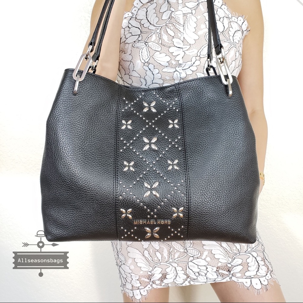NWT Michael Kors leighton shoulder bag leather - Picture 1 of 6